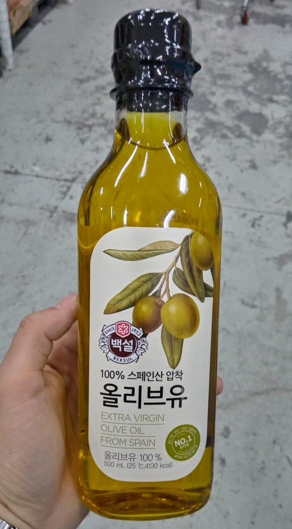 Dầu oliu hàn quốc beksul 500ml - 올리브유