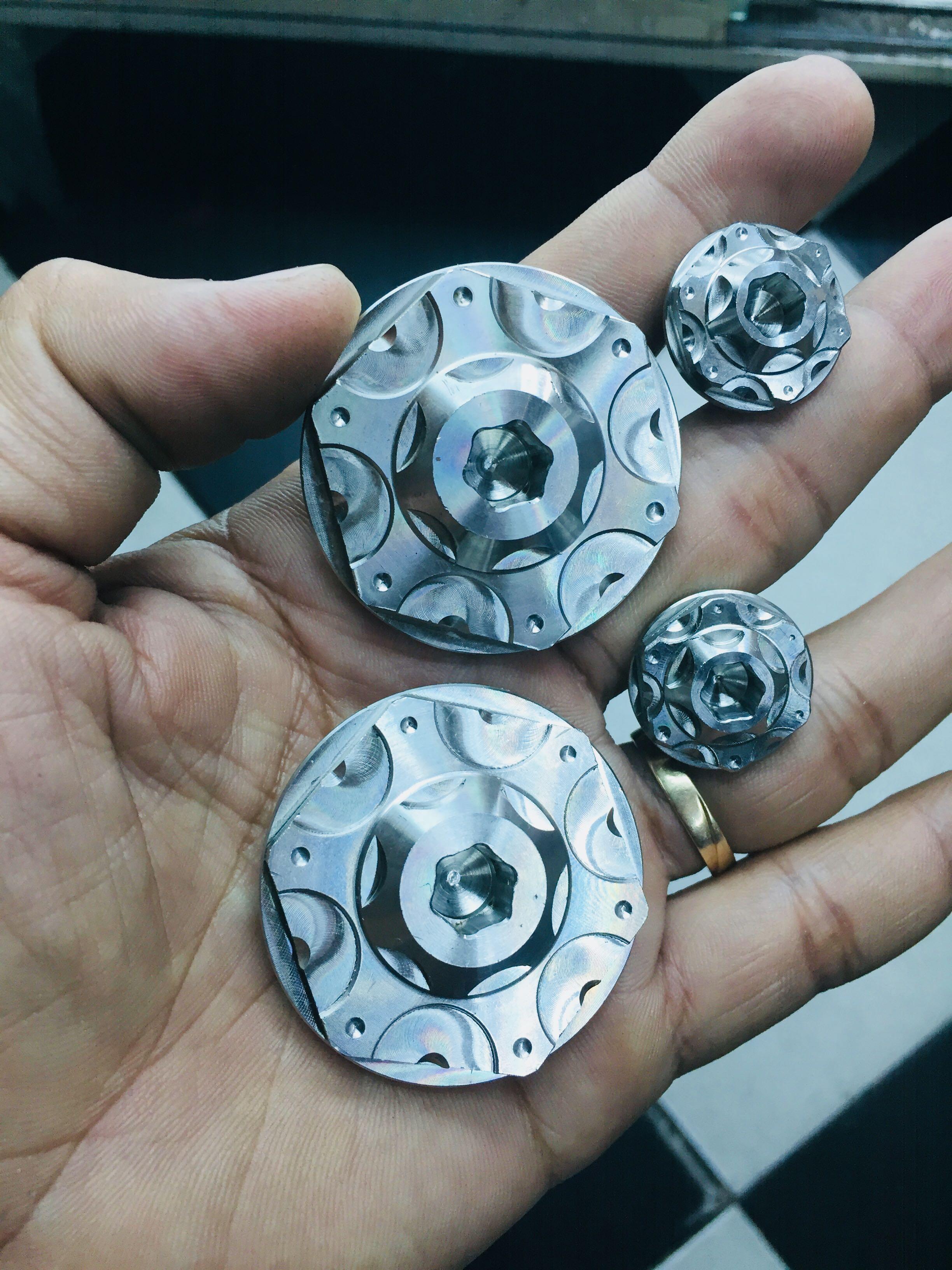 [HCM]Ốc mâm lửa salaya trắng inox gắn xe wave