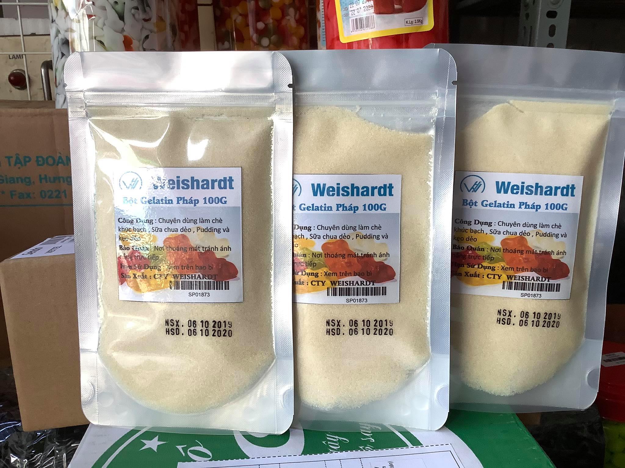 bột Gelatin pháp 100g