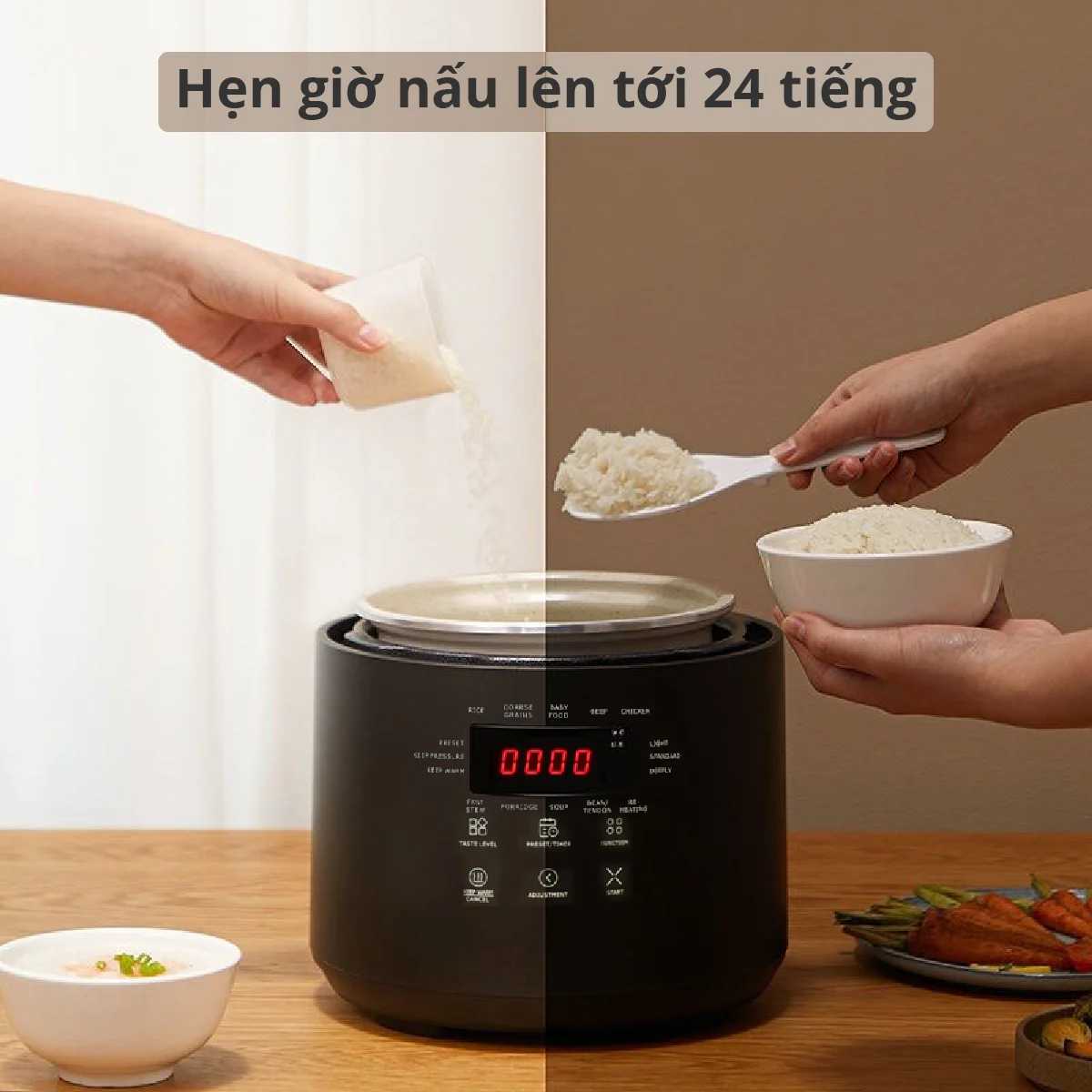 Nồi cơm áp suất mini - nấu cháo, nấu cơm siêu mềm AS-M02