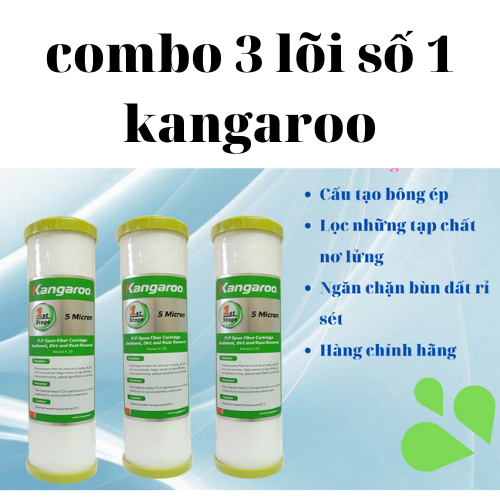 BÁO GIÁ Lõi Lọc Nước Espring | Shopee Lazada Sendo Tiki mới nhất 56 Lõi lọc nước Kangaroo - Combo 3 lõi lọc số 1 Kangaroo