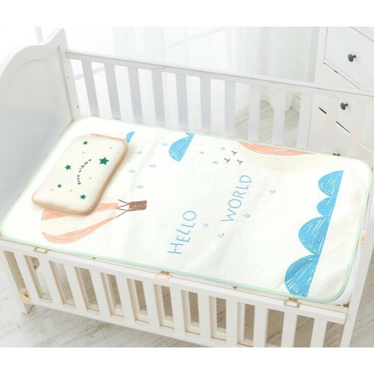 [HCM][Giá hủy diệt] [Tặng mã 20k] Chiếu lụa điều hoà Muslin Trees cao cấp (Tặng kèm gối thảo dược)
