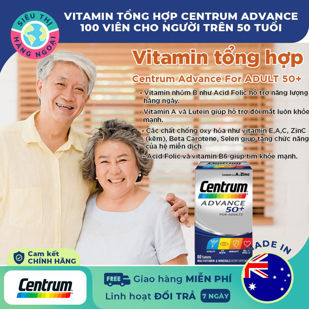 vitamin tổng hợp cho người trên 50 tuổi centrum advance 50+ lọ 100 viên 4