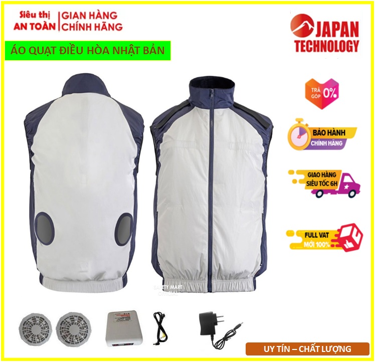 [ACCESSORIES SALE, FULL SET] Air-conditioner jacket, air-conditioning fan, Full set of body-cooling air-conditioner jacket, Blower Blower Battery Runs 10-13H, is resistant to heat and UV rays, comfortable and breathable cool at work