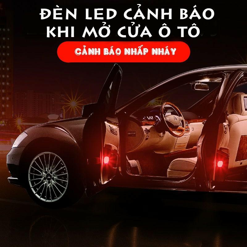 Bộ 2 Đèn LED 5 TIm Chớp Nháy Cảnh Báo Mở Cửa Xe Ô Tô ( giá 1 cặp màu đỏ )