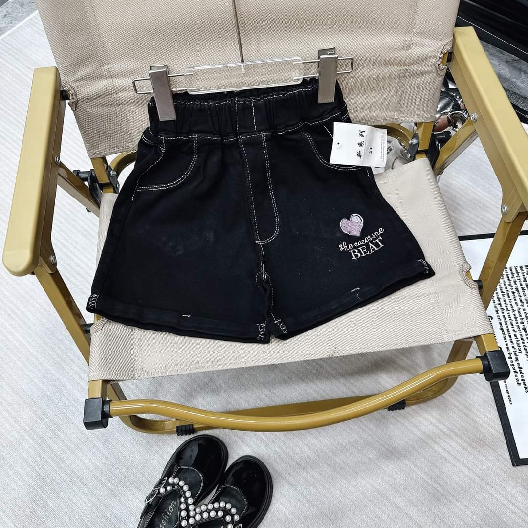 Quần bò jean sort đùi xinh xắn cho bé gái 10-40kg