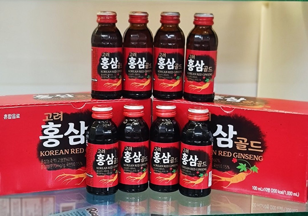 [Date 11.2024] Nước Hồng Sâm Korean Red Ginseng Gold (100ml x 10) Hàn Quốc