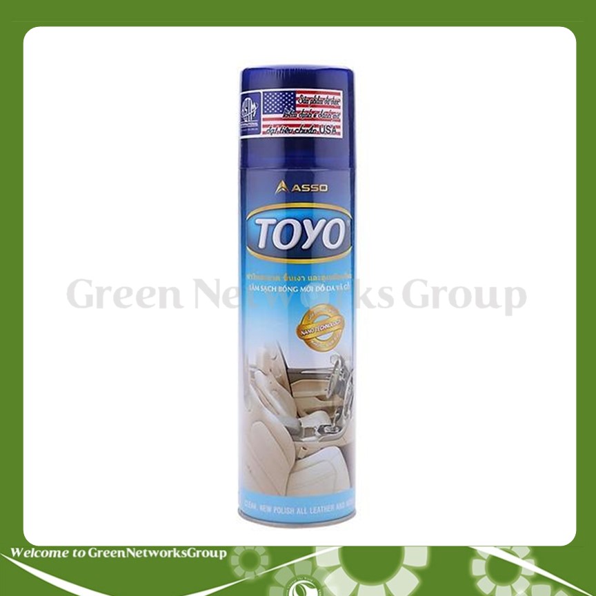 [HCM]Chai Xịt Tẩy Đánh Bóng Đồ Da Vỏ Xe Đồ Nhựa Cứng Đồ Gỗ Nội Thất 500ml TOYO Greennetworks