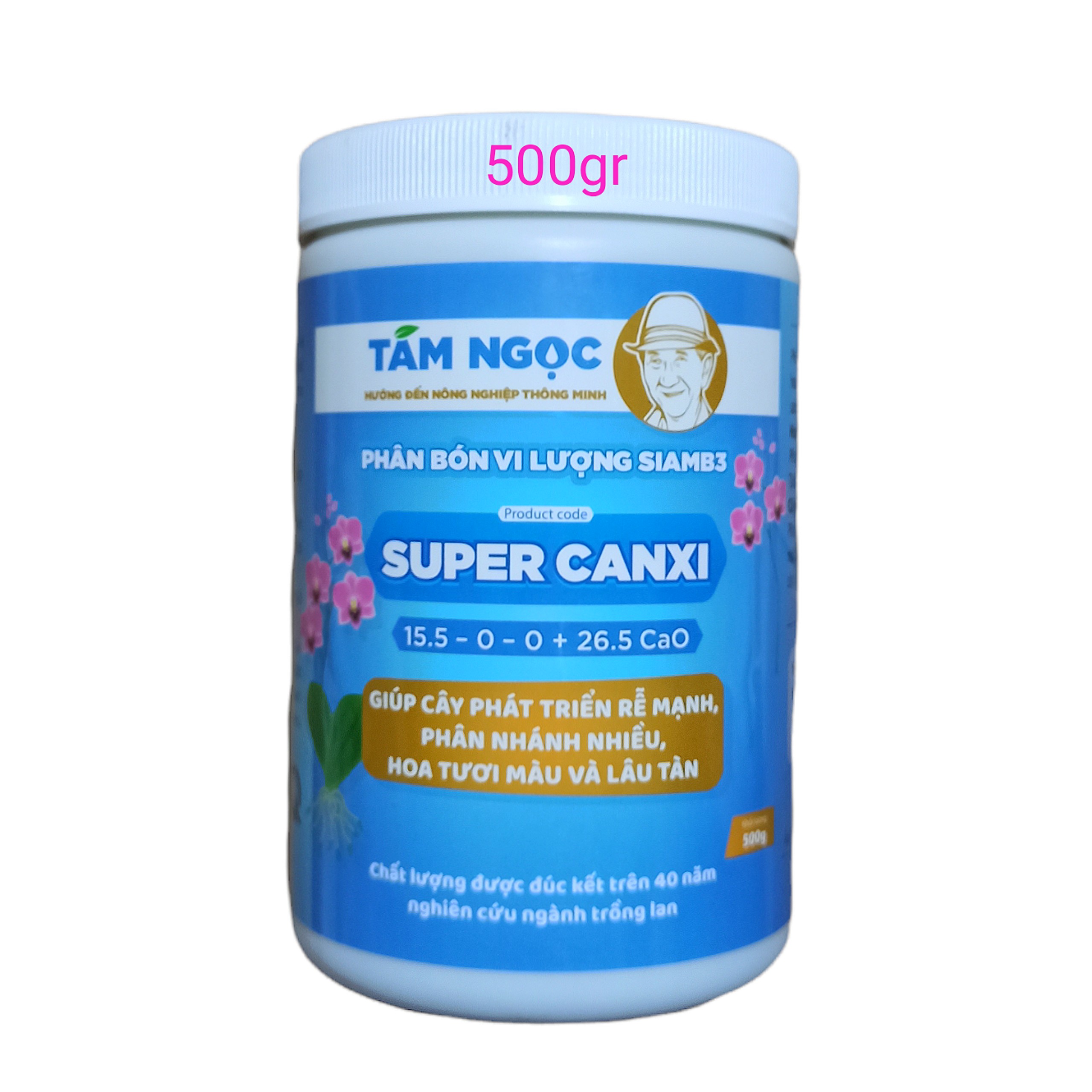 Phân Bón Vi Lượng Super Canxi Tám Ngọc giúp cây chắc khoẻ phát triển rễ mạnh, phân nhánh nhiều, hoa tươi màu và lâu tàn.