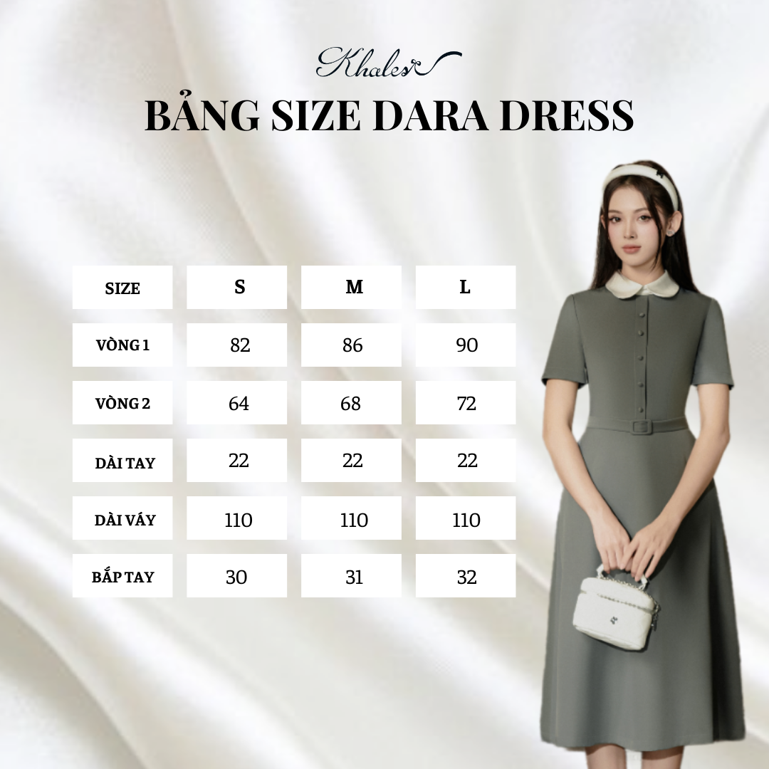 Váy tiểu thư cổ sen Dara dress by KHALES