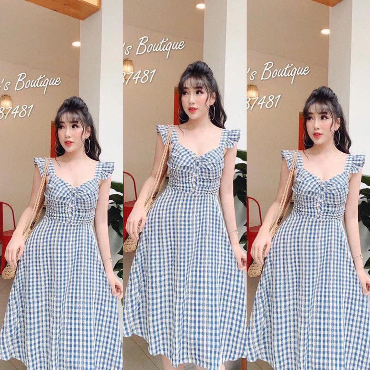 Đầm xòe tay bèo-TH