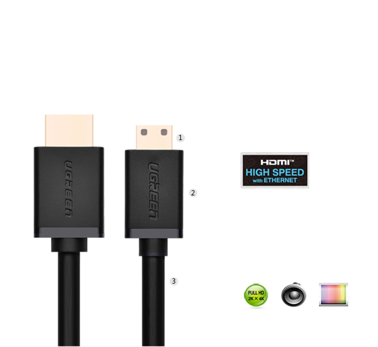 Cáp Mini HDMI to HDMI 1M Ugreen 10195 - Ugreen 10195