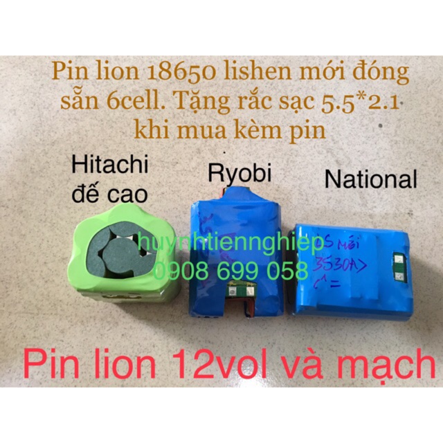 Khối pin lion mới . pin lion 18650 dùng cho máy bắn khoan, máy bắn vít, máy cắt... 12vol