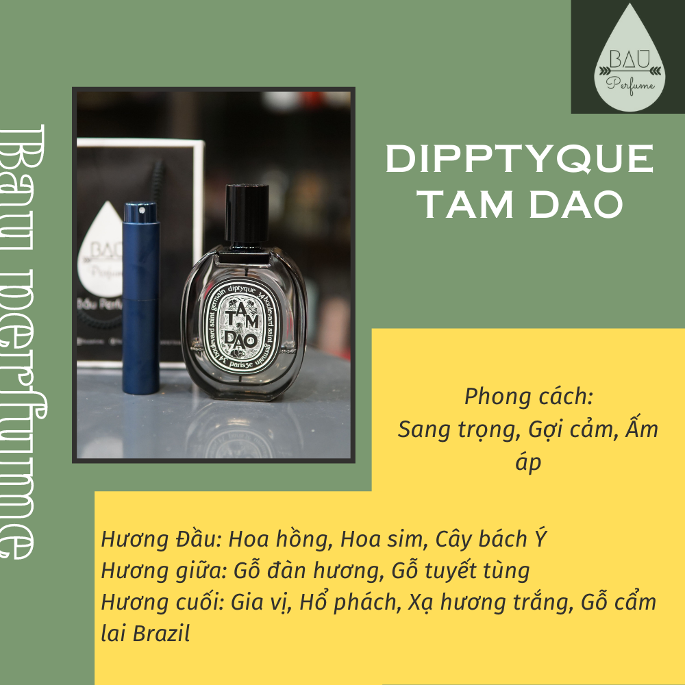 [mẫu thử ] nước hoa cao cấp Diptyque Tam Dao_10ml-20ml-30ml