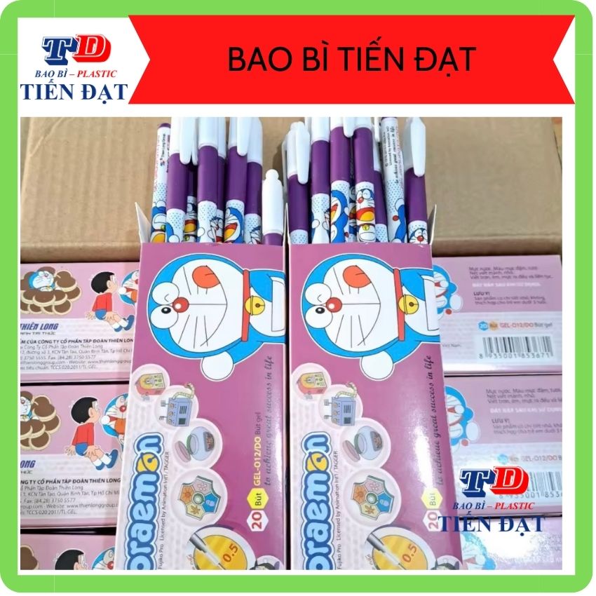 Combo 10 cây bút mực nước thiên long doraemon nét 0.5mm màu tím