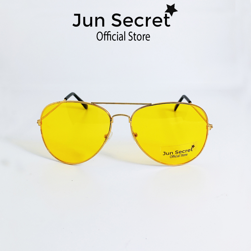 Giá bán Kính nhìn xuyên đêm Jun Secret chống chói lóa, bảo vệ mắt-Mắt kính mát thời trang che bụi, chắn gió khi đi đường ban đêm