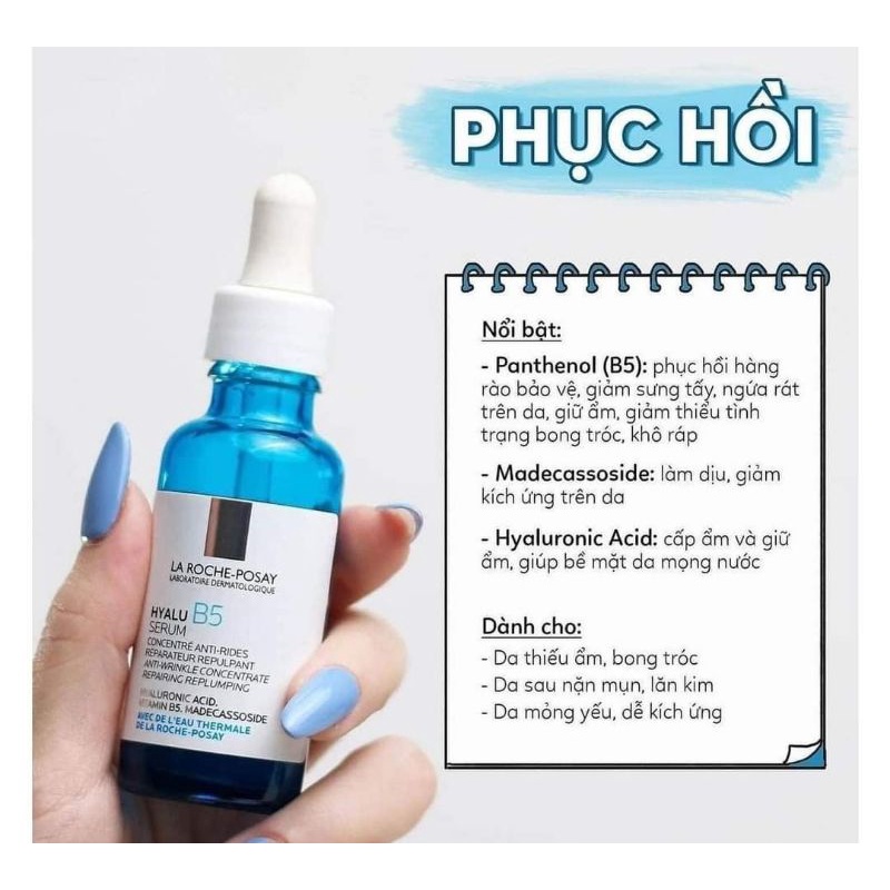 La Roche - Posay HYALU B5  Serum dưỡng chất chuyên sâu giúp hỗ trợ quá trình cấp ẩm tái tạo da