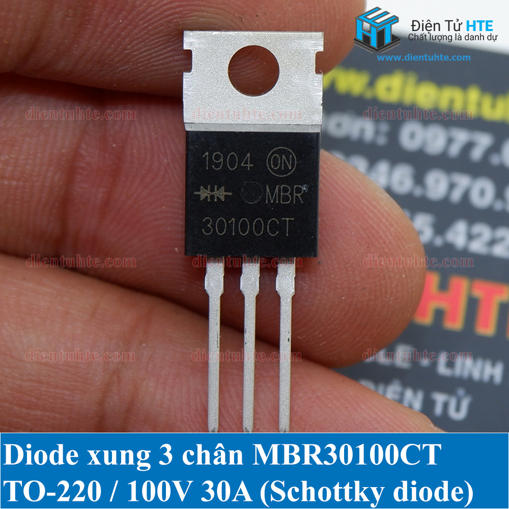 Combo 2 Diode xung 30100 MBR30100CT B30100G 100V 30A TO-220