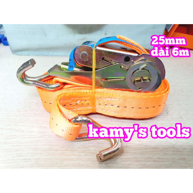 Dây cảo chằng hàng tăng đơ 25mm 6m