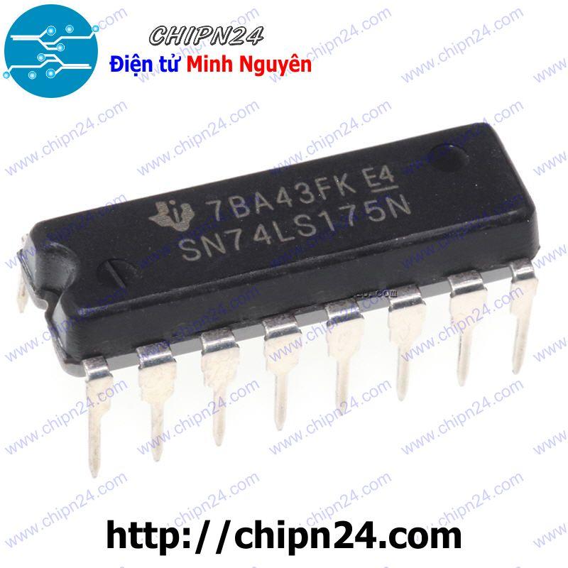 [1 con] (DIP) IC 74LS175 DIP-16 (SN74LS175N 74175)