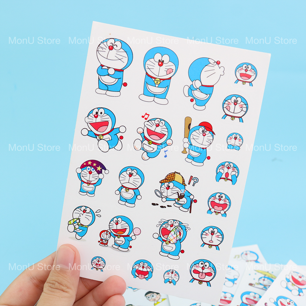 Tấm sticker Doraemon nhiều mẫu dễ thương cute TooYoo BK00306