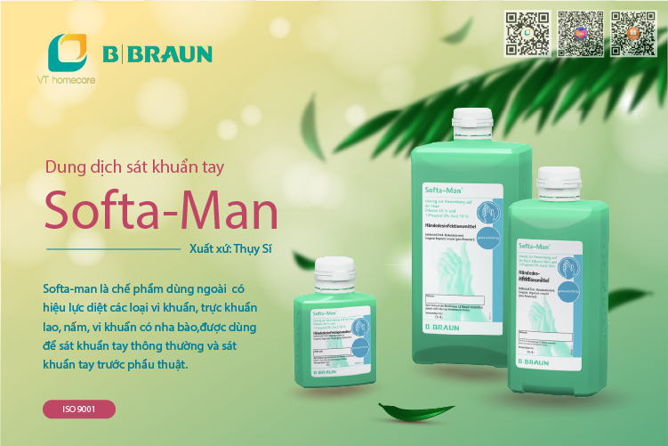 Dung dịch sát khuẩn tay nhanh Softa-man (1000ml)