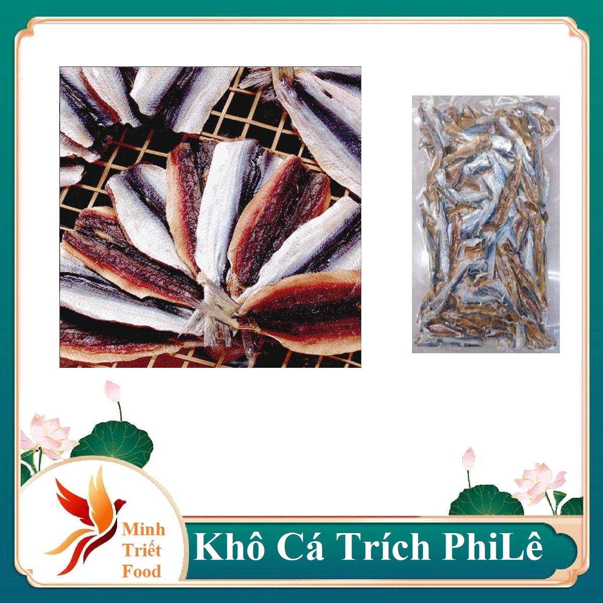 1 kg khô cá trích chẻ phi lê tự nhiên- 500gr khô cá trích chẻ phi lê không xương