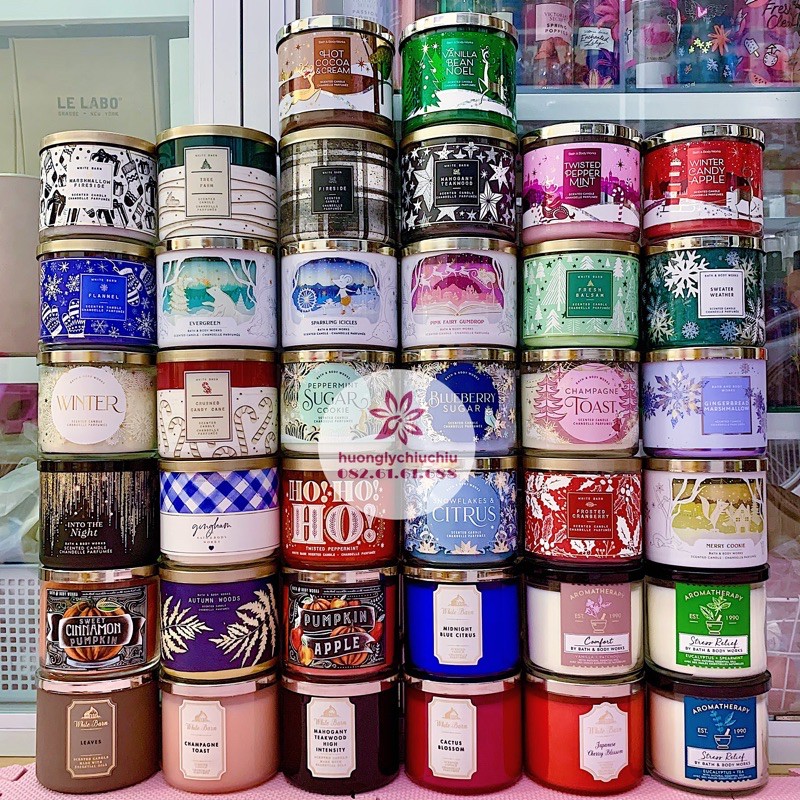 Nến thơm Bath and Body works 3 bấc 411g mẫu mới
