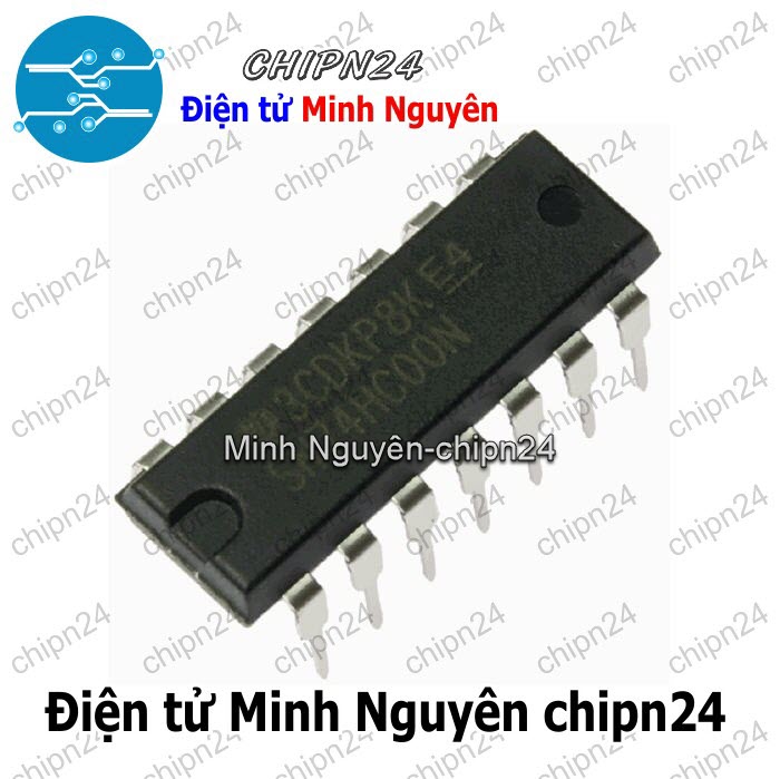 [3 con] (DIP) IC 7400 74HC00 DIP-14 (74HC00N) (IC Cổng NAND (4 Cổng NAND 2 ngõ vào)) - HH000405