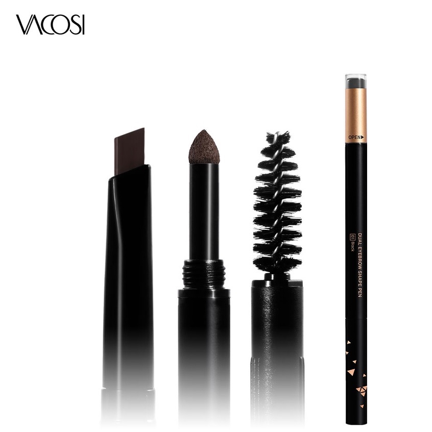 Chì Kẻ Mày Định Hình Đa Năng Vacosi Natural Studio Dual EyeBrow Shape Pen