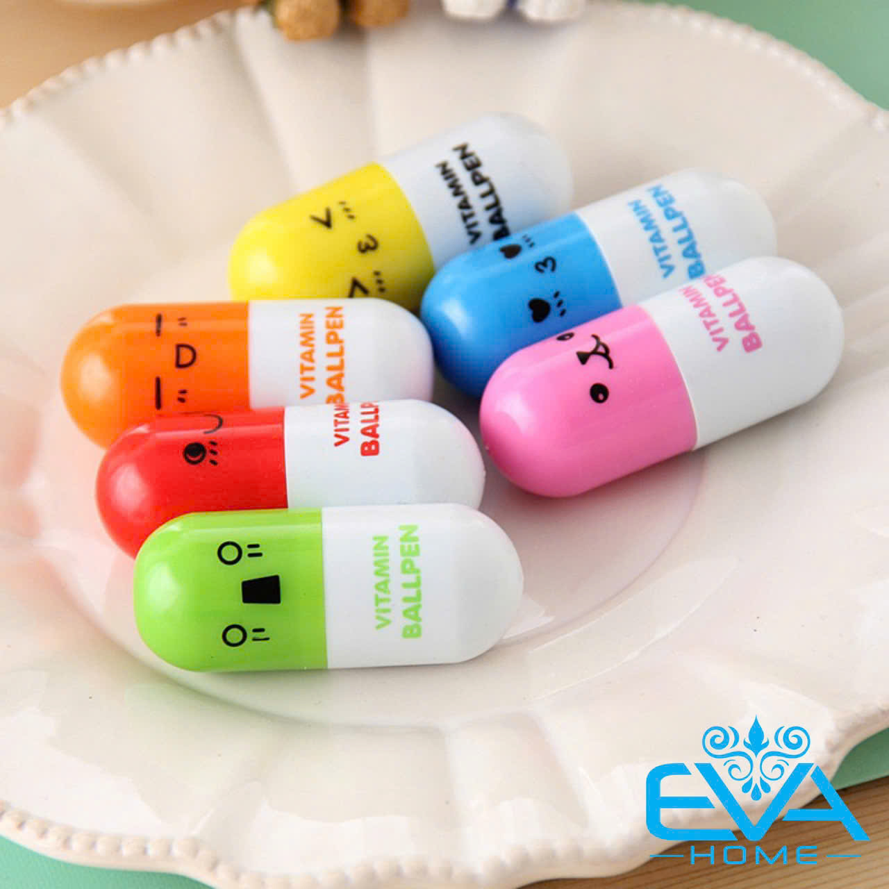 Bô 5 Bút Bi Vitamin Hoạ Tiết Icon Cute