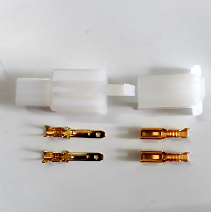 GIẮC NỐI ĐIỆN XE MÁY 2 CHÂN 2P-2.8mm (10 bộ)