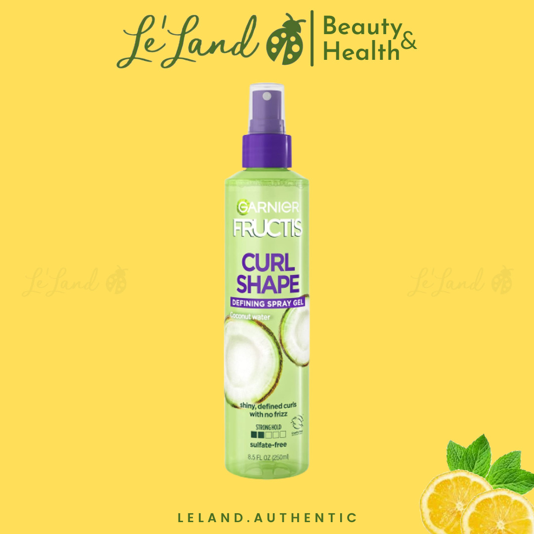 Gel xịt tạo kiểu tóc Garnier Fructis Style Curl Shape Defining Spray Gel Curly Hair 250ml của Mỹ