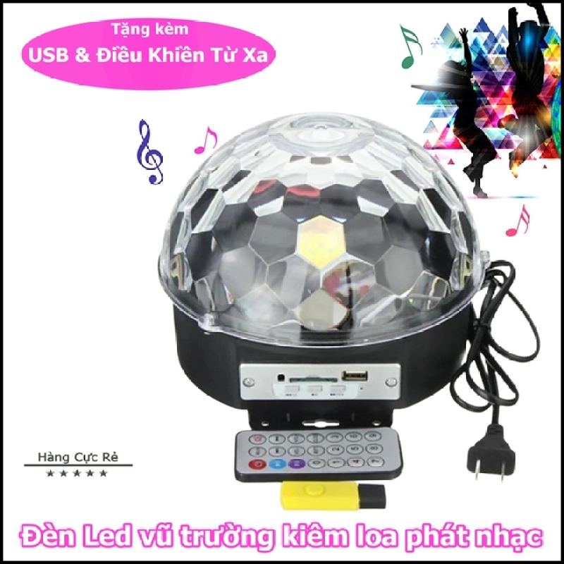 Loa vũ trường có remote điều khiển + Tặng usb nhạc - Loa 2in1 kiêm đèn led trang trí đổi màu