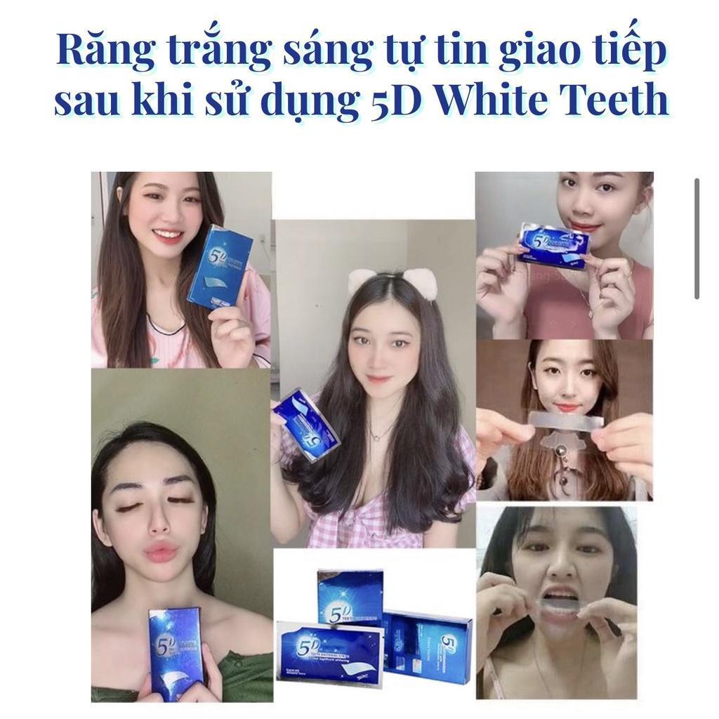 7 Gói - 14 Miếng Dán Trắng Răng 5D Whitening Strip Liệu Trình Dưỡng Trắng Răng An Toàn Hiệu Quả dántrắngrăng5d miếngdántrắngrăng9d