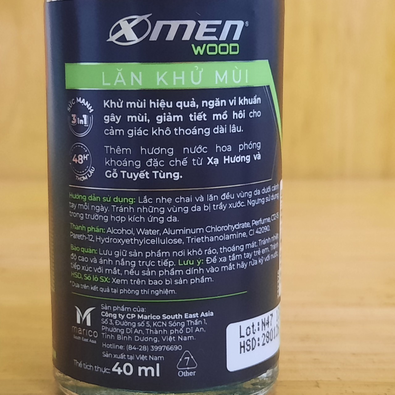 Lăn khử mùi XMEN 40ml - BACH HOA HV