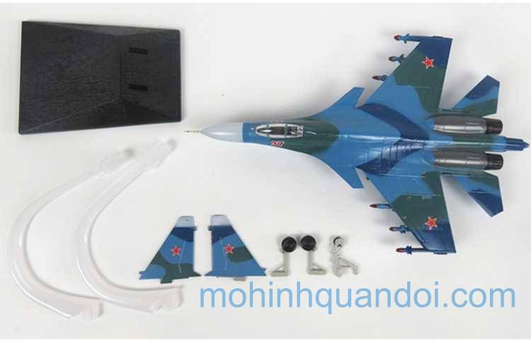 Máy bay mô hình su-37 dài 32cm nhựa ABS