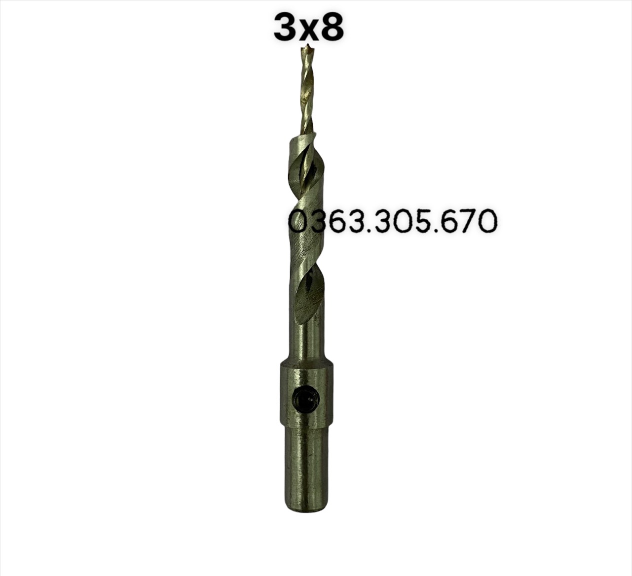 Mũi khoan gỗ 2 tầng dài 3x8 vỏ dài 95mm