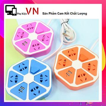 Ổ Cắm Điện Hình Trái Cam 2 Cổng USB
