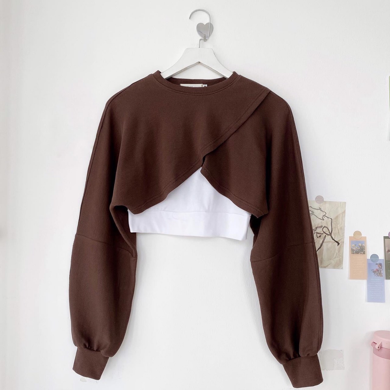 SET ÁO CẶP 2 MÓN CROPTOP ĐẮP CHÉO