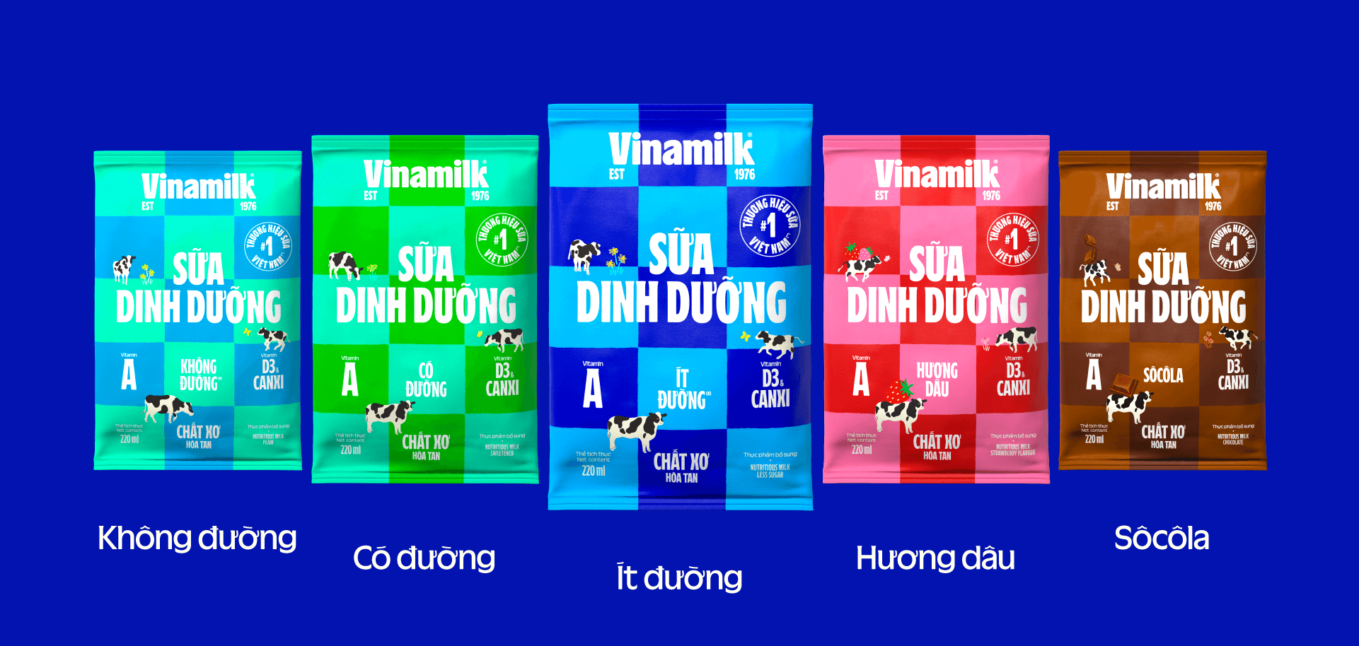 Sữa dinh dưỡng vinamilk bịch 220ml