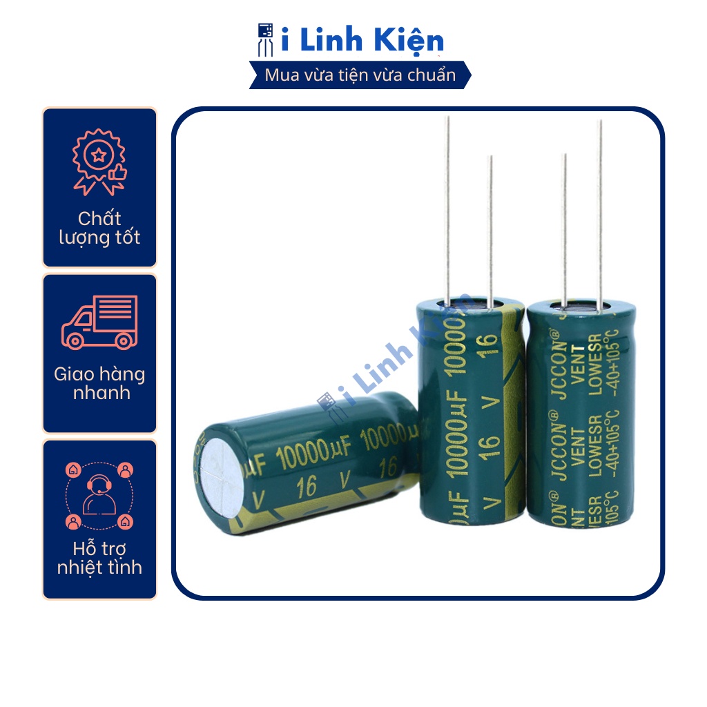 Tụ hóa 10000uf 16v chất lượng tốt.