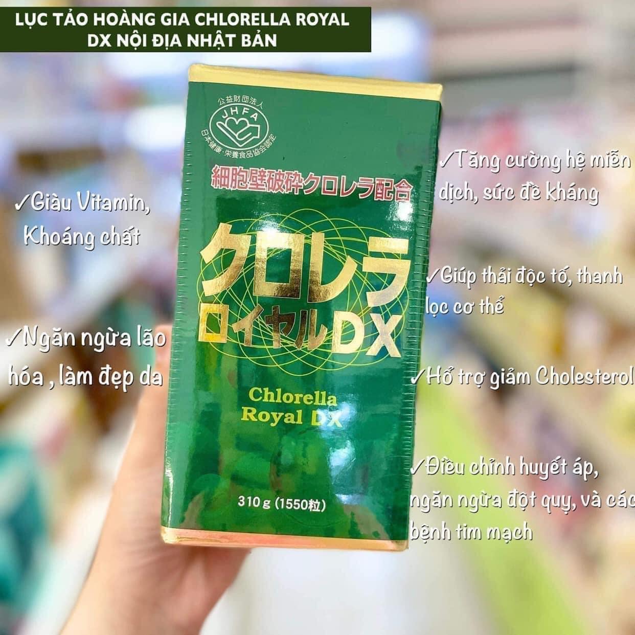 Hộp đựng Tảo Lục Chlorella Royal DX (1550 viên)