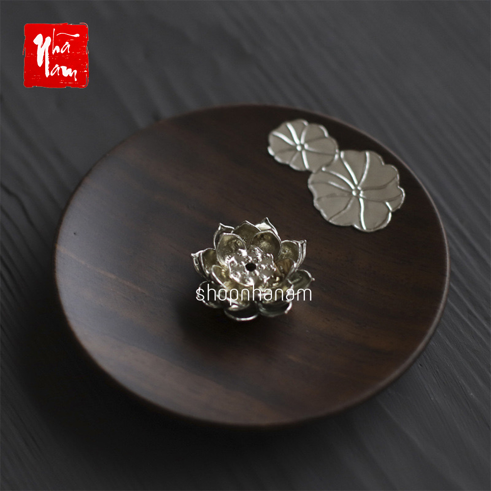 Đế cắm nhang vòng, đặt hương cây hình hoa sen thắp hương để lư trầm phụ kiện thác khói