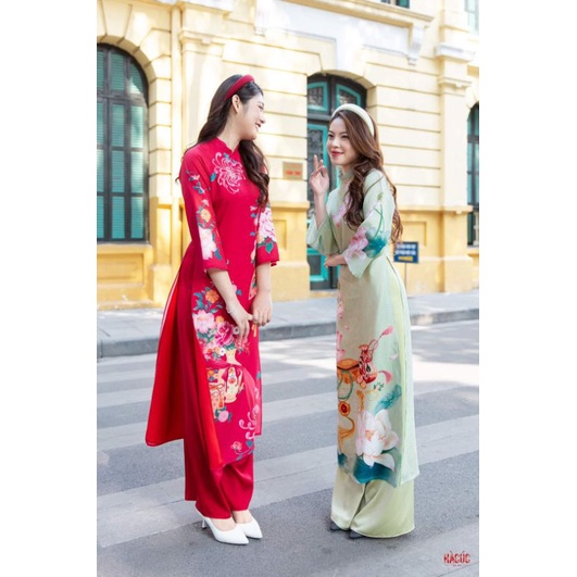 ��Áo dài cách tân tơ óng 4 tà cao cấp mới đẹp mềm mại áo dài đẹp giá rẻ  kèm ảnh thật chuẩn 100%