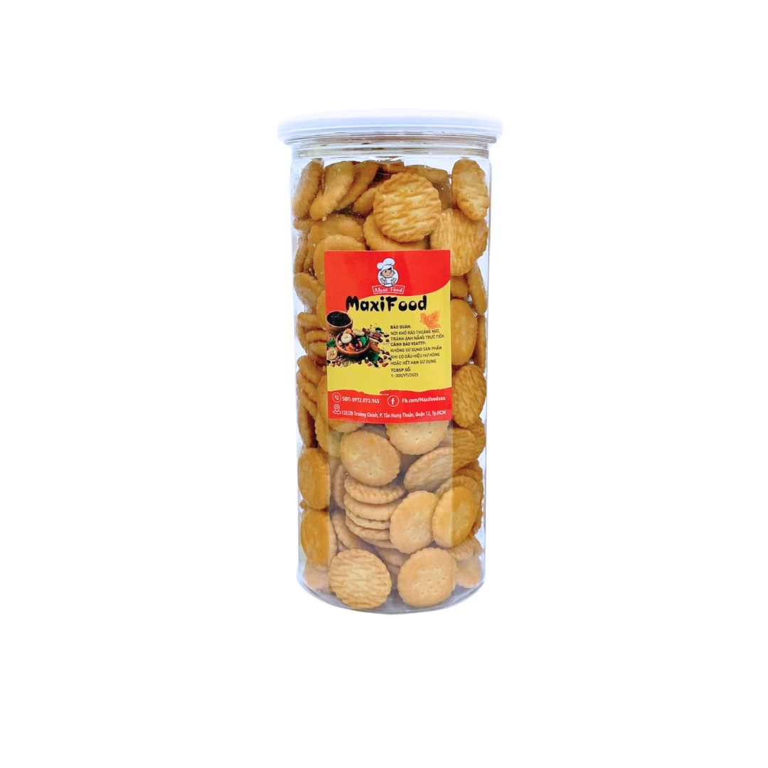 250g/500g bánh quy mặn bánh đồng tiền maxifood