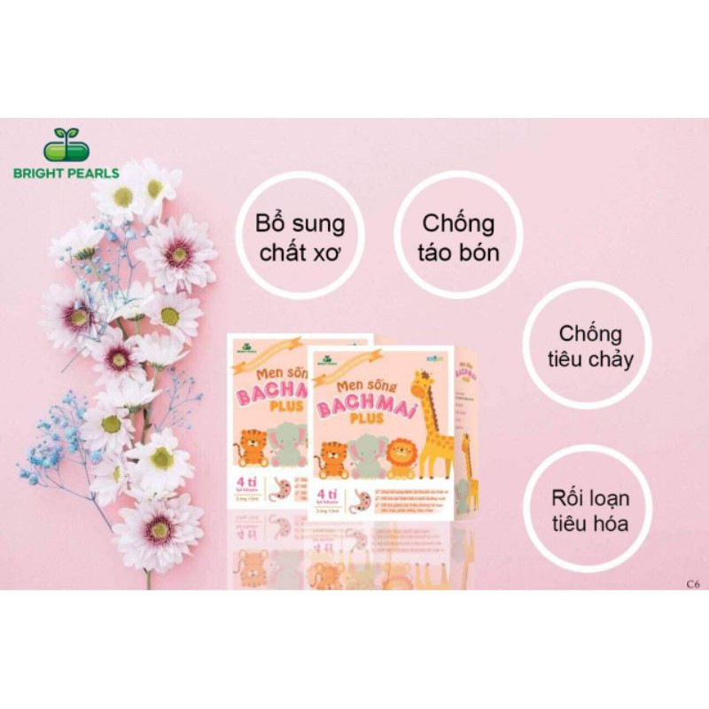 Men sống Bạch Mai Plus hộp 15 ống
