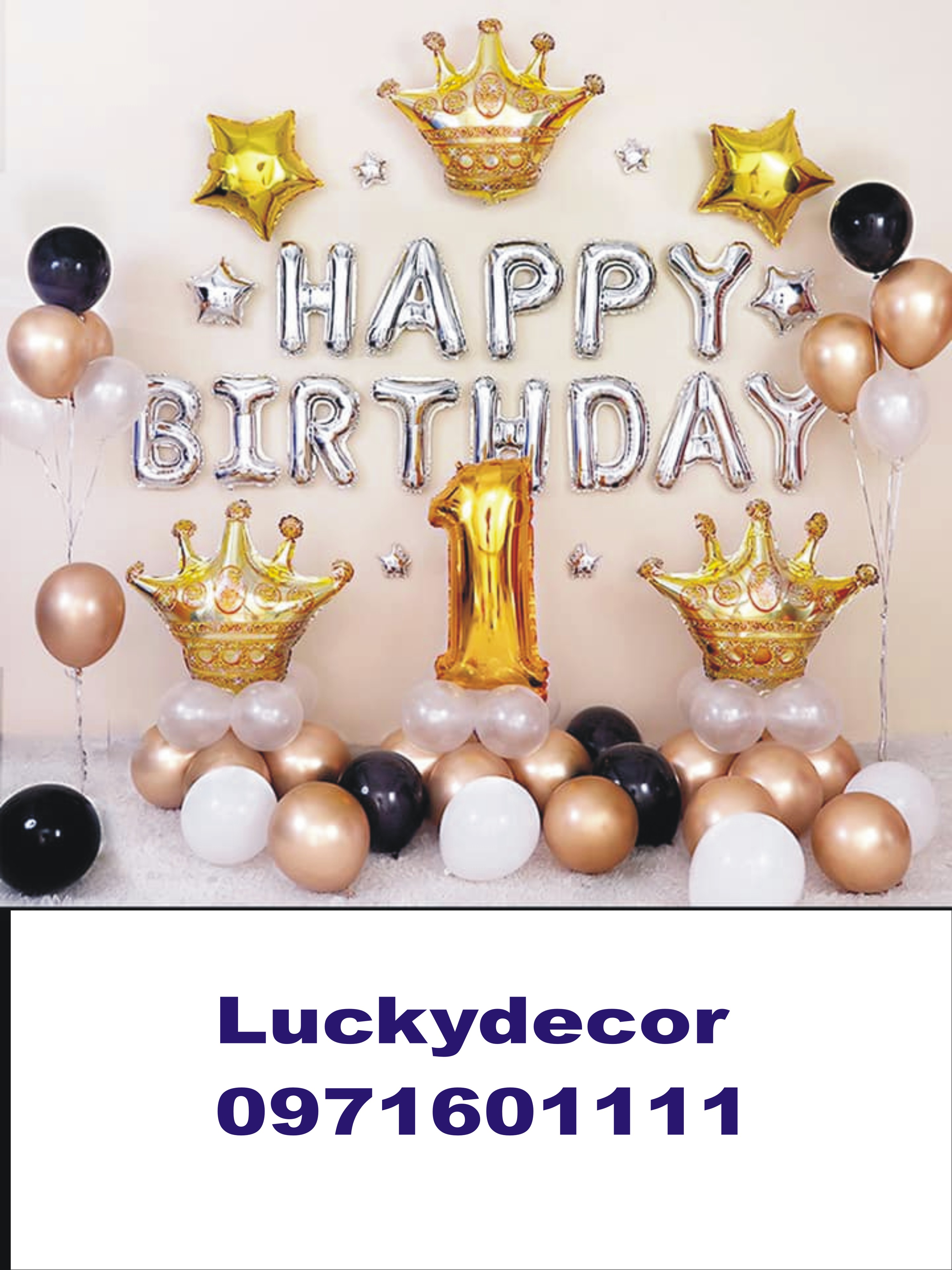 Bộ bóng chữ sinh nhật Happy birthday ( Tặng Quà: bơm bay, băng keo)