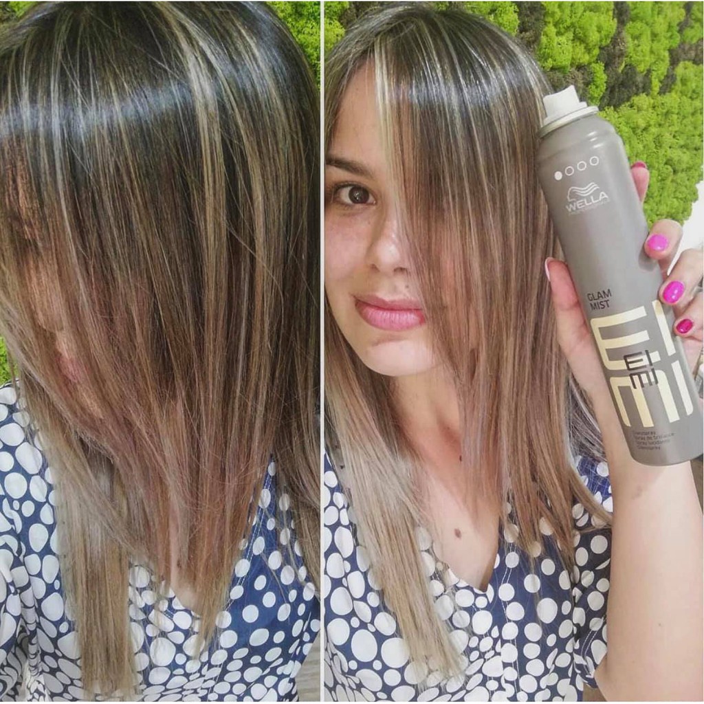 Xịt dưỡng tóc Wella EIMI giúp tóc sáng bóng Glam Mist Shine 200ml.