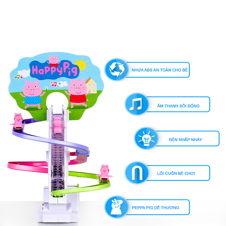 ĐỒ CHƠI PEPPA PIG LEO THANG ÂM THANH VUI NHỘN CHO BÉ